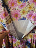 Gently Used Tatyana Pink and Yellow Daisy Dress