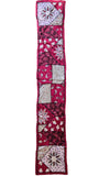 Vintage 90s Burgundy and Pink Paisley Long Silk Scarf