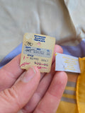 Vintage 70s Yellow Orange and Gray Chevron Silk Scarf