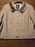 Vintage 60s Tan Tweed Jacket with Mink Fur Collar