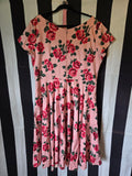 Gently Used Vixen Vanity Fair pink rose dress