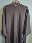 Vintage 1970s black rhinestone kaftan dress