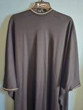Vintage 1970s black rhinestone kaftan dress
