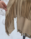 Vintage 50s Deerskin Leather Fringe Coat