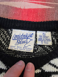Vintage 80's Black and White Bejeweled Sweater