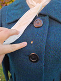 Vintage 60s AS IS Blue Jacket Skirt Suit Set