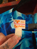 Vintage 70s Blue and Green Sears Hawaiian