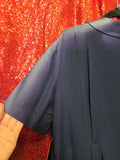 Vintage 40 Navy Blue Sheer Dress