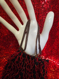 Vintage 20's Red Hand-Beaded Bag