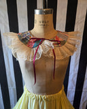 Unforgiven Vintage Quilt White Lace Clown Collar