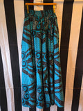 Handmade African Teal and Black Print Top & Pant Set