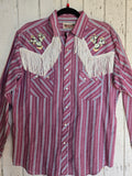 Unforgiven Upcycled Cactus Red Western with Fringe