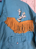 Unforgiven Upcycled Cactus Green and Gold Western