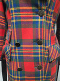 Vintage 60s Wool Plaid Coat