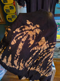 Vintage 90s Brown Bleach Tie Dye Hippie Dress