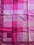 Vintage 60s Pink Gradiant Geometric Square Scarf