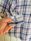 Unforgiven Upcycled Blue Rose Plaid Western