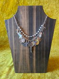 Unforgiven Silver Religious Charm Rosary Necklace
