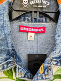 Unforgiven Upcycled Jaguar and Fringe Denim Jacket