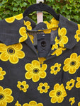 Vintage 60s black and yellow daisy dress