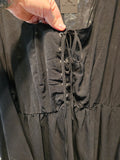 Gently Used Black Romantic Dress with Giant Bell Sleeves