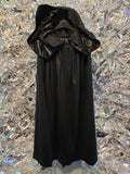 Vintage Handmade Black Cape with Hood