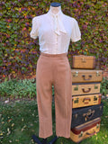 Vintage 60s Camel Brown Wool Sportswear set