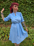 Vintage 70s Powder Blue Sandi Dee dress