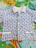 Vintage kids terrycloth swimsuit cover cabana jacket