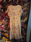 2X Vintage 90s yellow volup Spring Dress