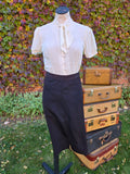 Vintage 1940s Black Velvet Jacket and Skirt Set