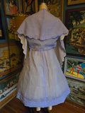 Vintage 50s sheer blue dress & shawl set w/ Rhinestones
