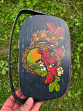 Vintage 60s Black & Red Strawberry Basket Purse
