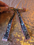 Vintage 50s Pink and Silver Square Dancing Bow Tie