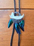 Reds Retro Mink Jaw and Beetle Shell Bolo Tie