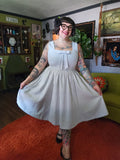 Gently Used Tailor & Twirl Blue & White Victoria Dress