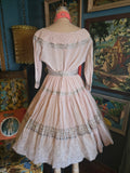 Vintage 1960's Pink and Silver Patio Dress Set