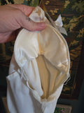 Vintage 80s Gunne Sax Ivory satin lace and ruffle top