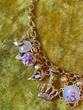 Unforgiven Gold Religious Charm Necklace with bells