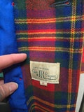 Vintage 60s Wool Plaid Coat