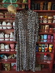 Vintage Leopard Print Maxi Dress
