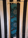 Handmade African Teal and Black Print Top & Pant Set
