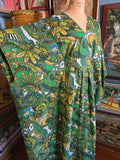 Odd Betties 70s Green and Yellow Paisley Kaftan