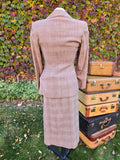 Vintage 1940s Brown Travel Suit Jacket and Skirt