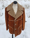 Vintage 70s JCPenney Orange Leather Coat