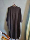 Vintage 1970s black rhinestone kaftan dress