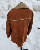 Vintage 70s JCPenney Orange Leather Coat