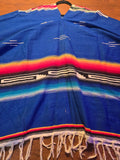 Vintage 70s Serape Blanket Poncho