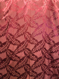 Vintage Set of two Burgundy Brocade Fabric Pieces