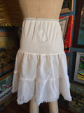 Vintage 50s white tulle and lace crinoline slip skirt